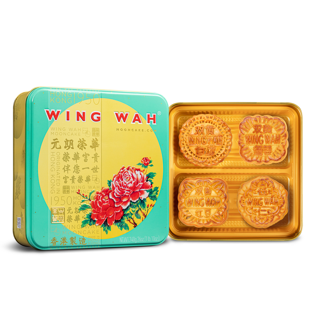 Wing Wah Mooncake 4pcs (Assorted Flavours) 740g [PRE-ORDER] – WaNaHong